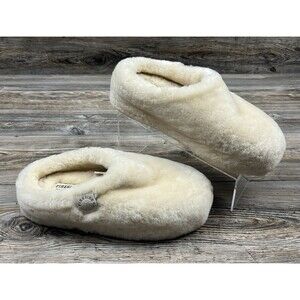 Fireside by Dearfoams Women's 10 Maryboro Genuine Shearling Platform Fuzzy Clog